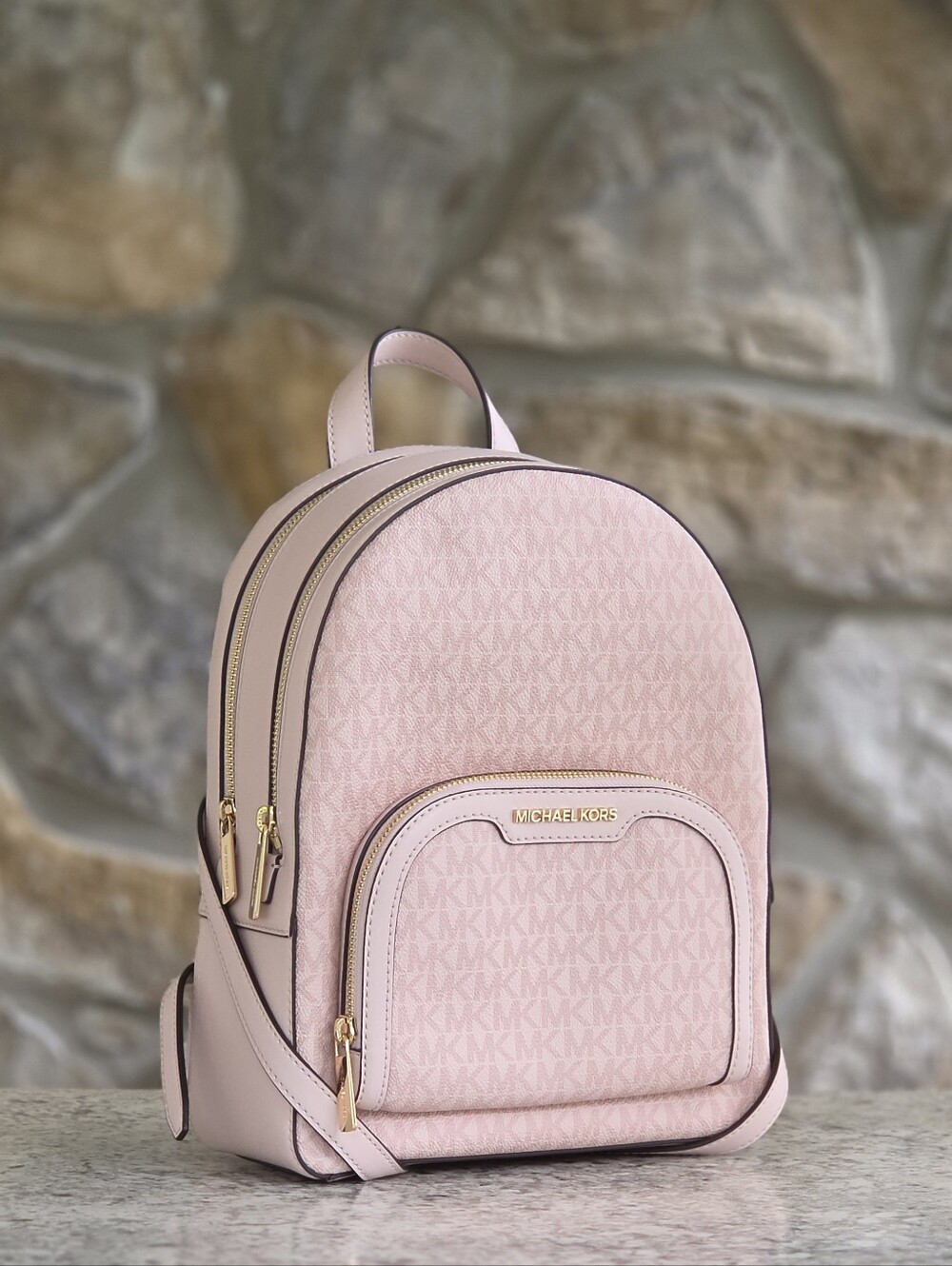 Michael Kors Jayce Logo Medium Pink Backpack